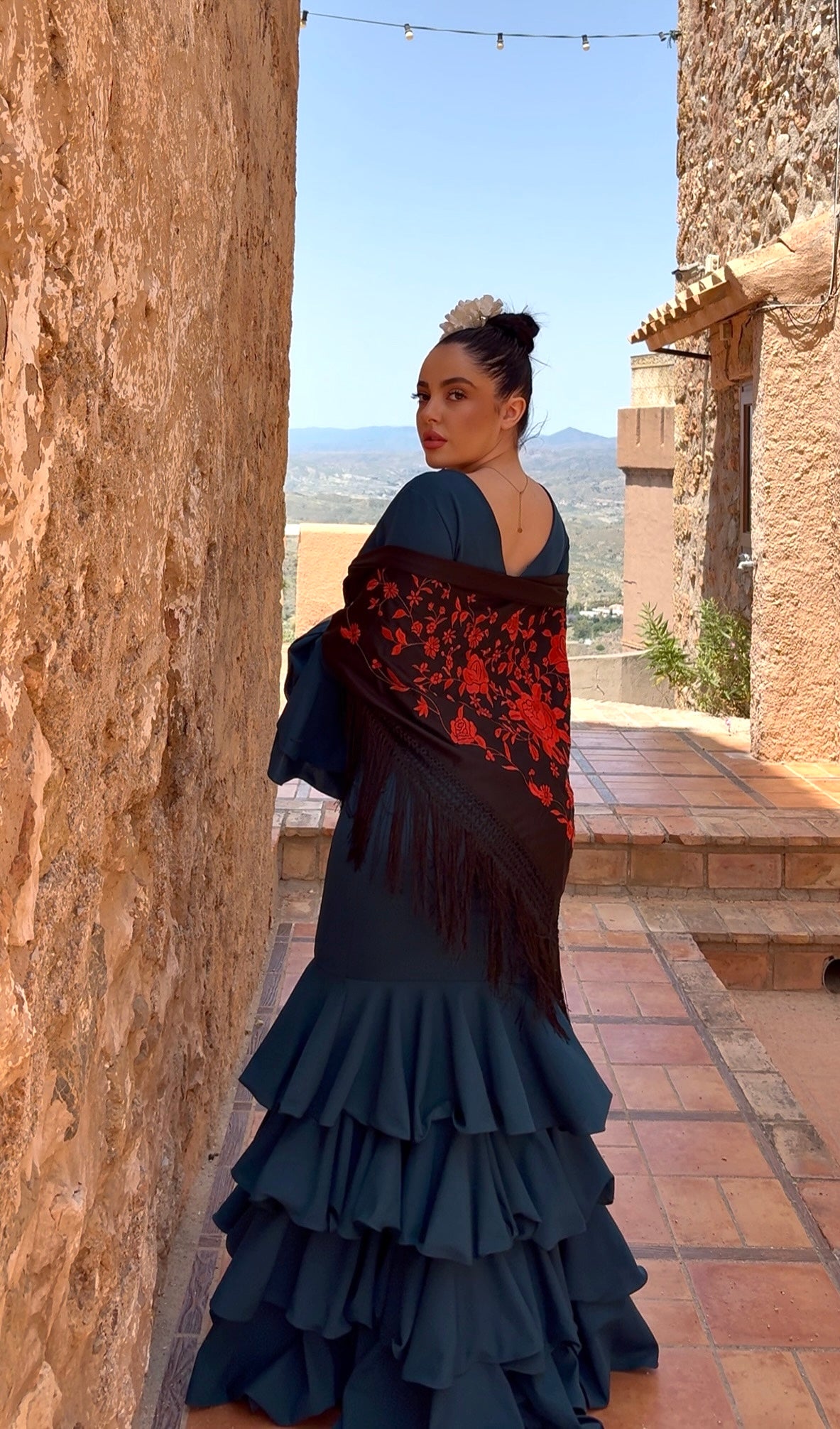 Mantón Suspiro Carmesí