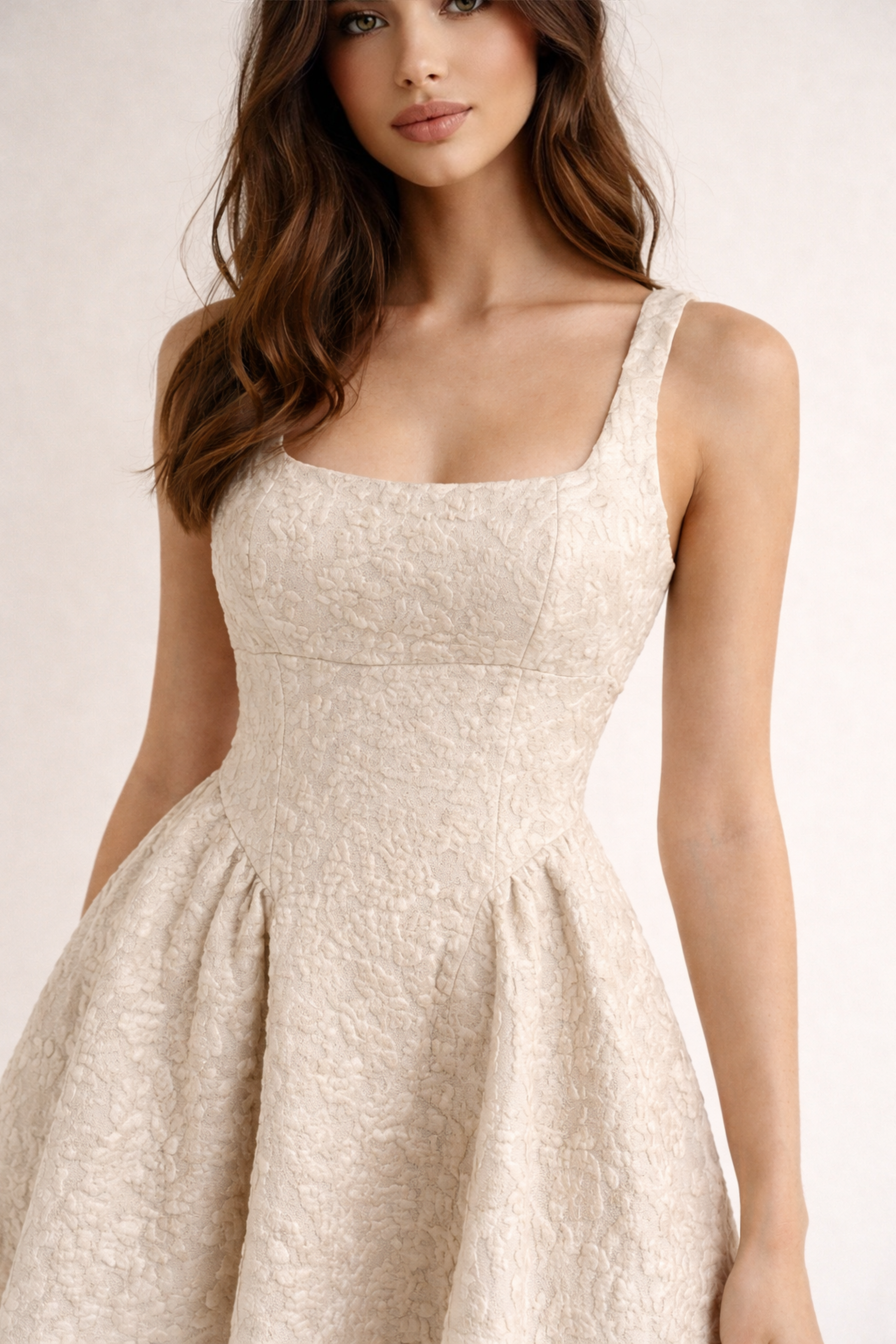 Vestido Corto Jacquard