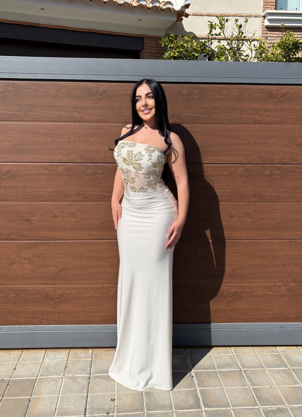 Vestido diva dorado