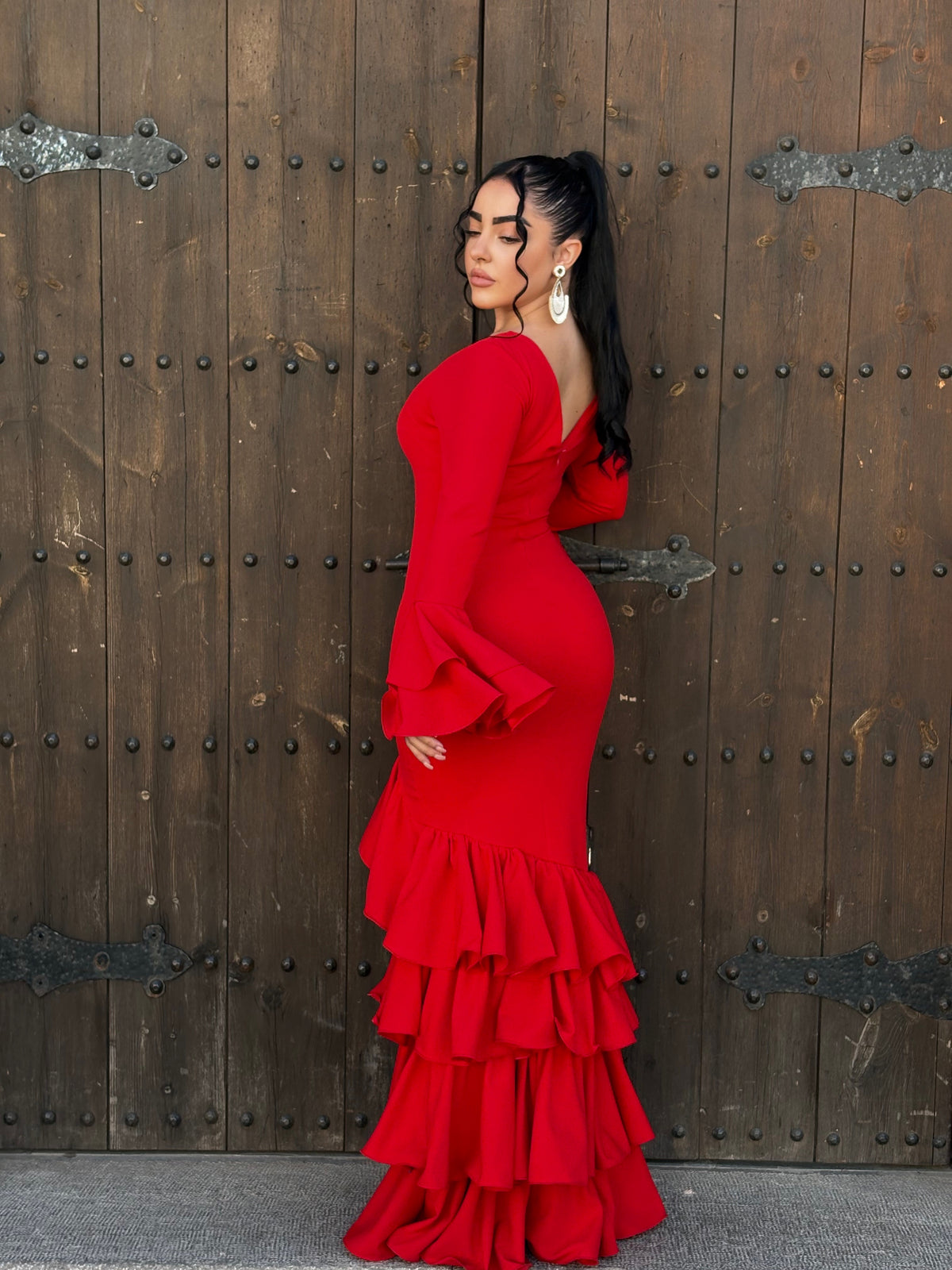 Traje rojo fusión