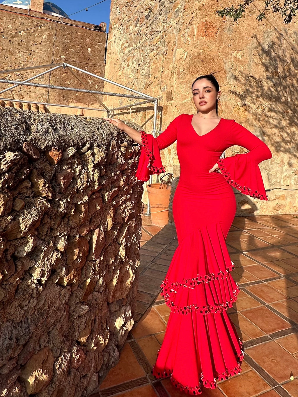 Traje de flamenca rociero