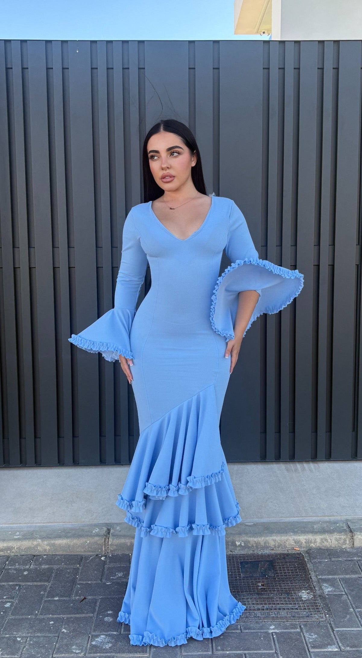 Traje azul bebé