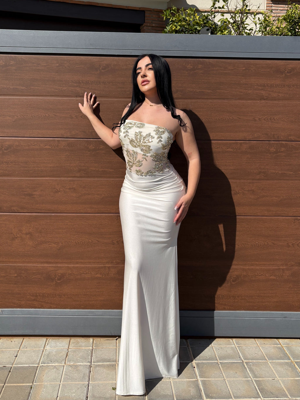 Vestido diva dorado