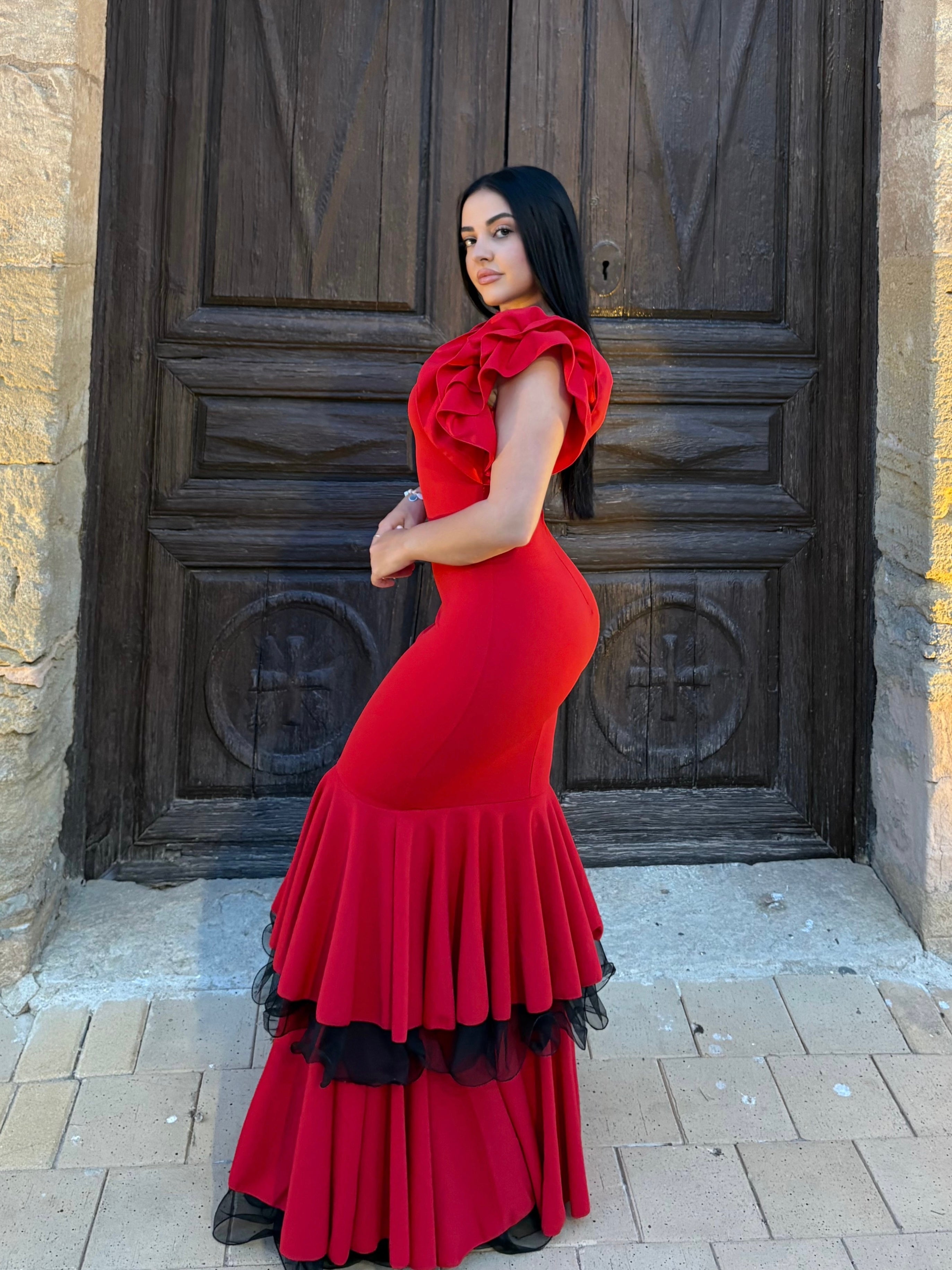 Traje rojo andaluz